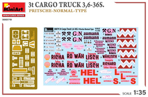 MiniArt 38079 3t CARGO TRUCK 3,6-36S. PRITSCHE-NORMAL-TYPE 1/35 – zdjęcie 9