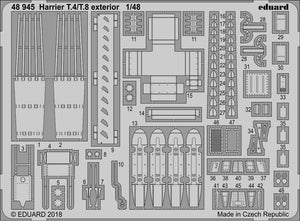 Maquette extérieure Eduard 48945 Harrier T.4/T.8 KINETIC MODEL 1/48