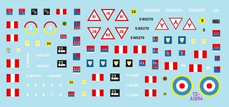 Star Decals 72-A1094 British Royal Artillery in Italy. M7 Priest HMC, Sherman Command Tank, M3A1 Halftrack. 1/72 – zdjęcie 2