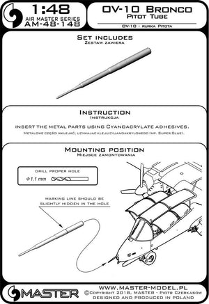 Master AM-48-148 OV-10 Bronco – Rurka Pitota 1/48 – Bild 3