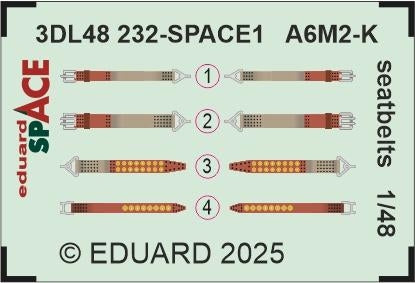 Eduard 3DL48232 A6M2-K seatbelts SPACE EDUARD 1/48 – image 3