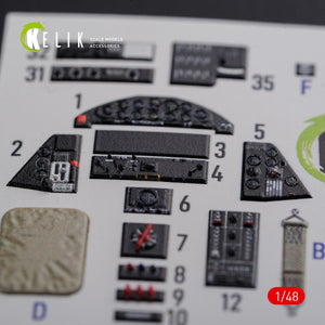 KELIK K48087 TBF-1C interior 3D decals for Academy kit 1/48 – Bild 2