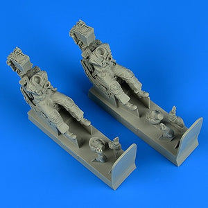 Aerobonus 320110 Figurine de pilote et opérateur de l&amp;#39;US Navy avec sièges éjectables pour F-14A/B Tomcat (Trumpeter/Tamiya, échelle 1/32)