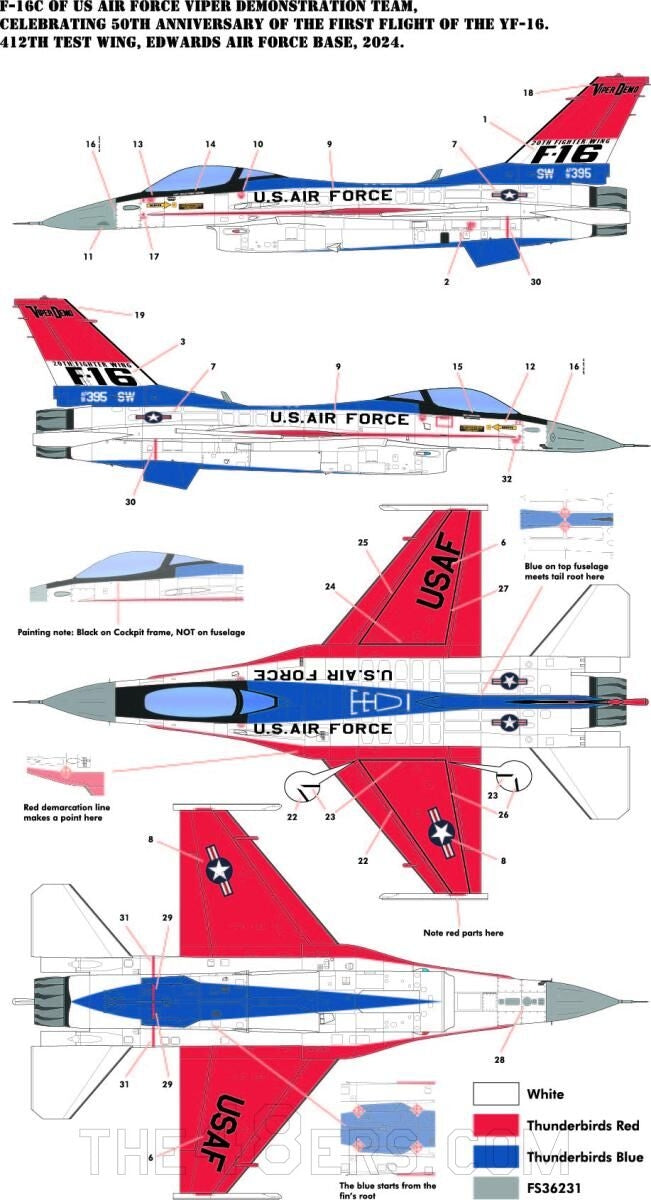 Kinetic K48107 F-16C Viper Demo Team 2024 1/48 – imagen 2