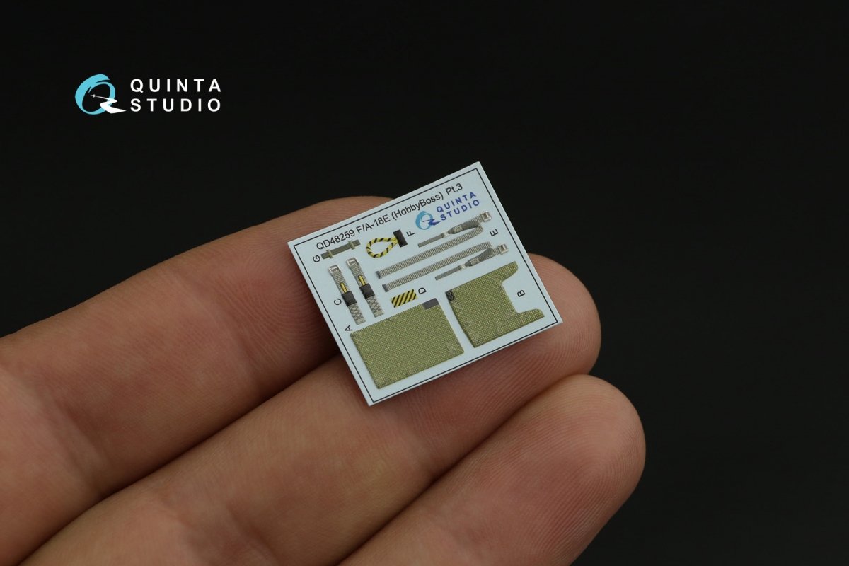 Quinta Studio QD48259 F/A-18E 3D-Printed &amp;amp; coloured Interior on decal paper (HobbyBoss) 1/48 – Bild 6