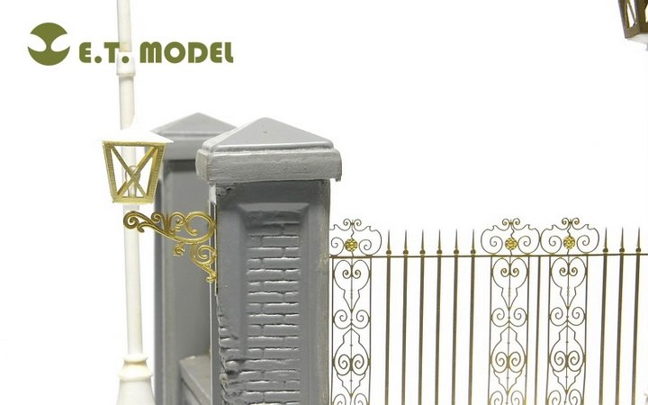 E.T. Model J35-001 Park Gate &amp;amp; Fence FOR MINIART KIT – immagine 2