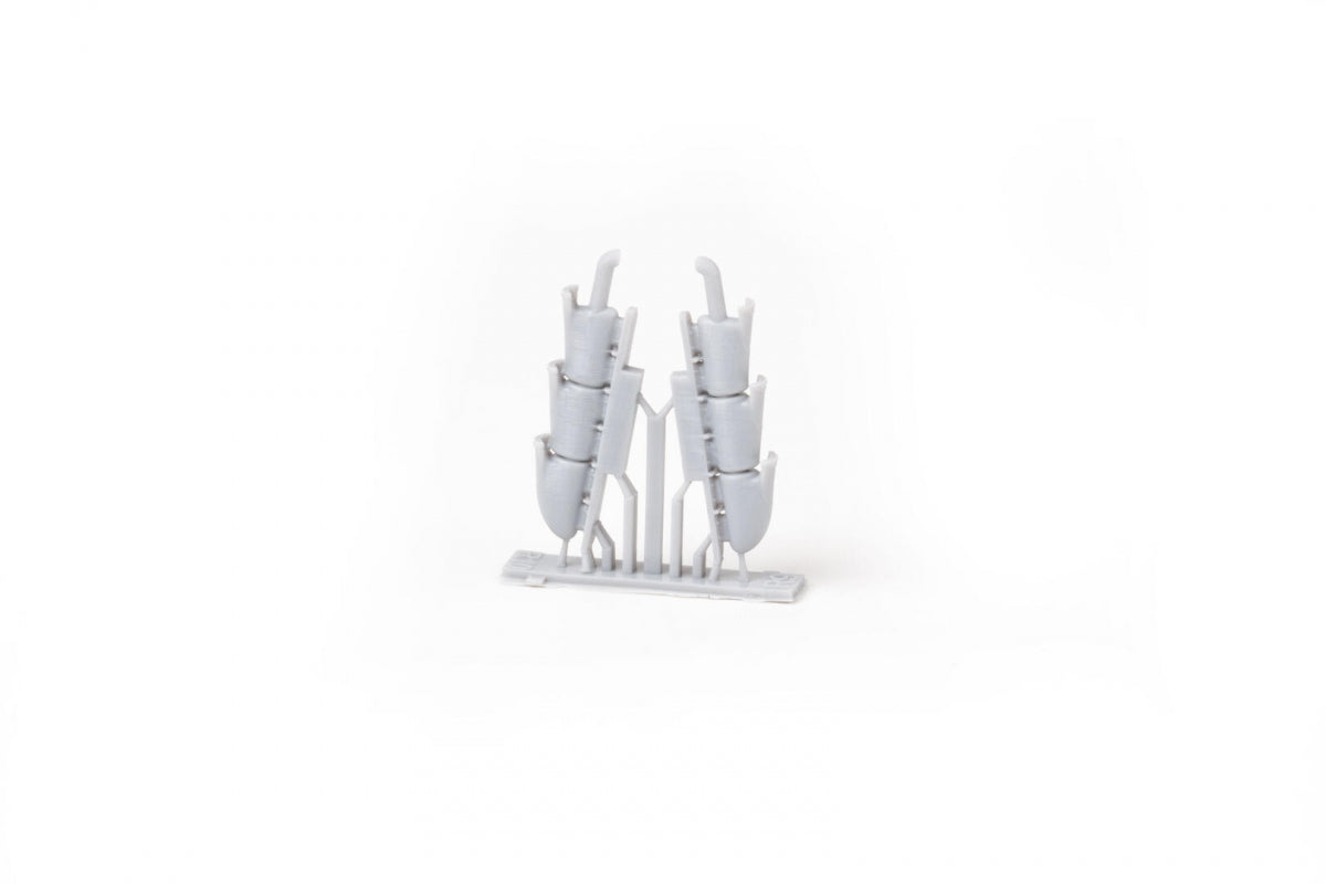 Eduard 672409 Spitfire Mk. V three-stacks exhaust fishtail PRINT Tamiya 1/72