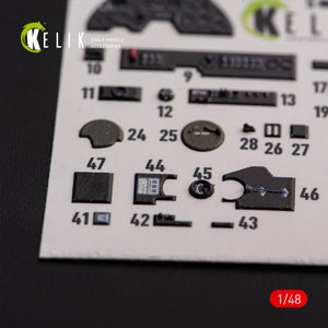 KELIK K48108 P-38F &amp;quot;Lightning&amp;quot; - interior 3D decals for Academy kit 1/48 – Bild 7