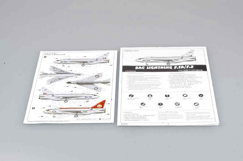 Trumpeter 01634 English Electric (BAC) Lightning F.1A/F.2 1/72 – zdjęcie 4
