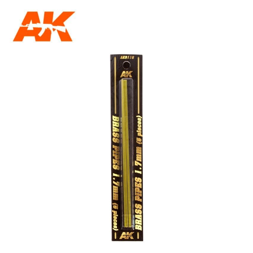 AK Interactive AK9116 BRASS PIPES 1.7MM Ø. 5 UNITS – Bild 2