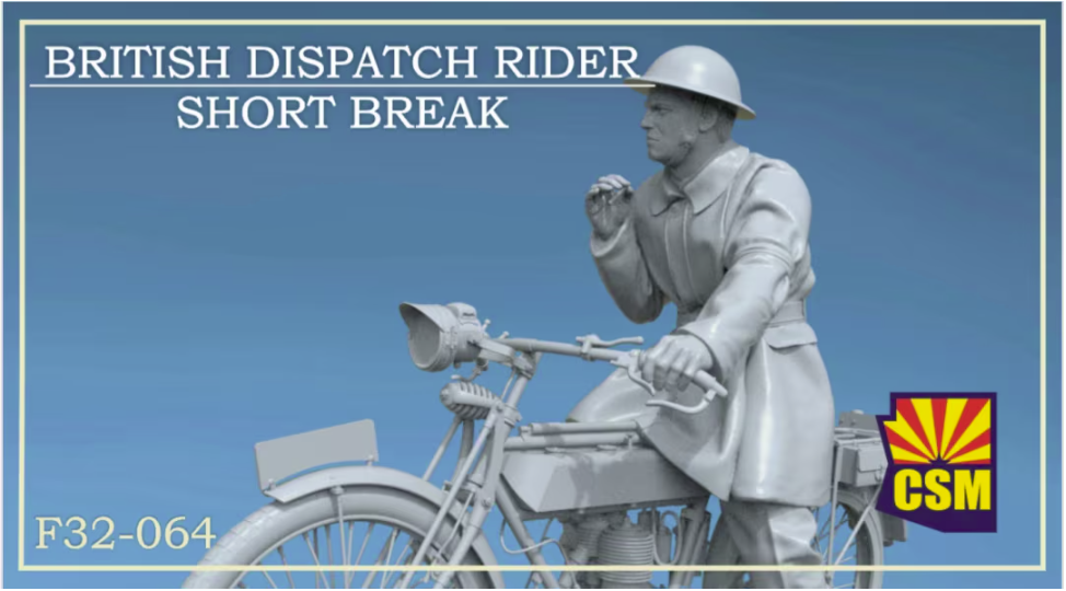 Copper State Models F32-064 British Dispatch Rider on a short break (Motorcycle not included) 1/32
