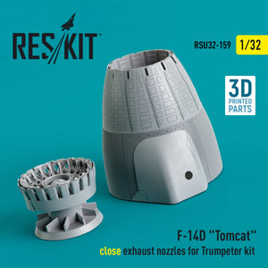 RESKIT RSU32-0159 F-14D Tomcat close exhaust nozzles for Trumpeter kit (3D Printed) 1/32 – Bild 2