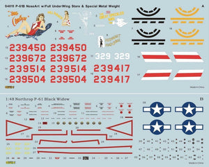 Great Wall Hobby S4815 P-61B Noseart &amp;amp; Weapons 1/48 – zdjęcie 3