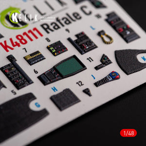 KELIK K48111 Rafale C - interior 3D decals for Academy/Revell kit 1/48 – Bild 5
