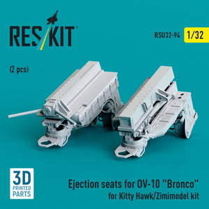 RESKIT RSU32-0094 Ejection seats for OV-10 &amp;quot;Bronco&amp;quot; (2 pcs) for Kitty Hawk/Zimimodel kit (3D Printed) 1/32 – immagine 3