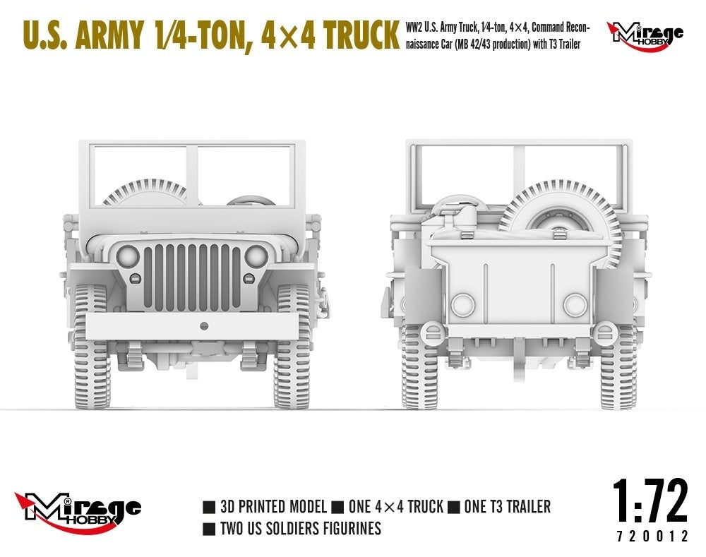 Mirage Hobby 720012 U.S. ARMY 1/4‑TON, 4×4 TRUCK 1/72 – Bild 8