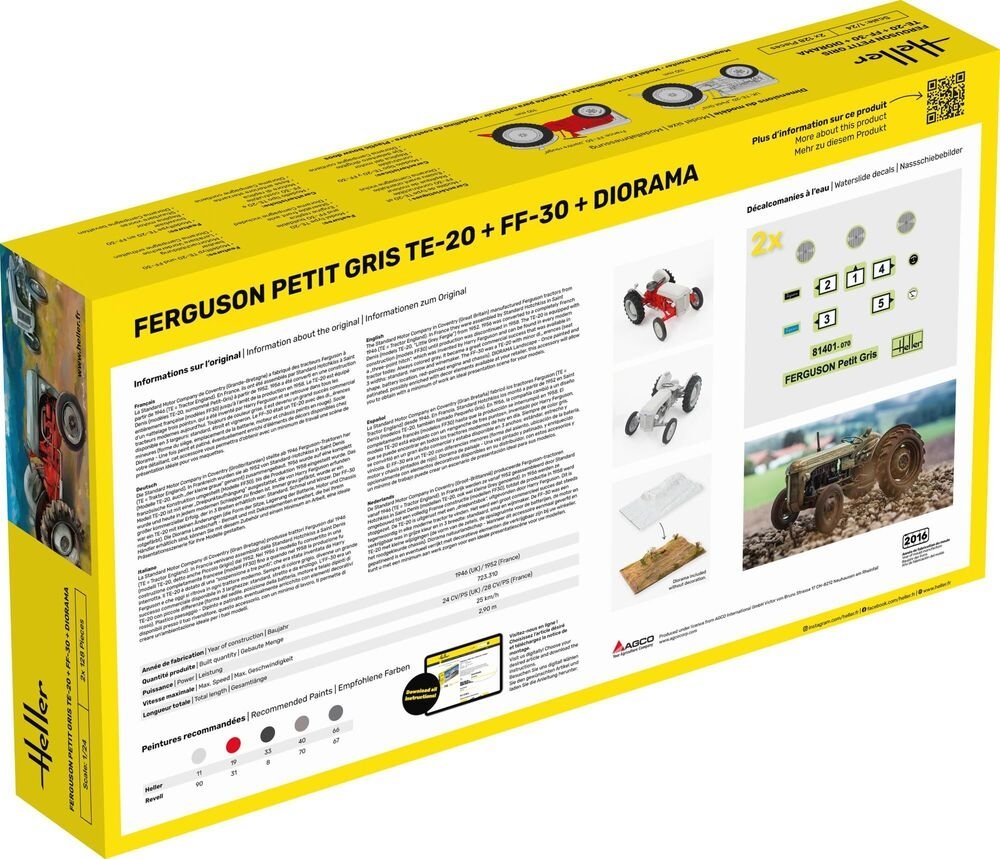 Heller 50326 Ferguson Petit Gris TE-20 + FF-30 + Diorama 1/24 – Bild 3