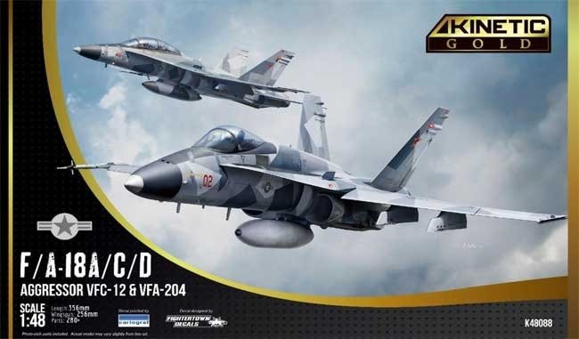 Kinetic K48088 F/A-18A/C/D Aggressor VFC-12 &amp;amp; VFA-204 1/48