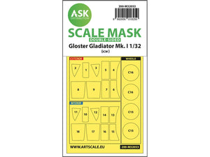 Art Scale Kit M32053 Gloster Gladiator Mk.I Double-Sided Painting Mask for Revell / ICM 1/32
