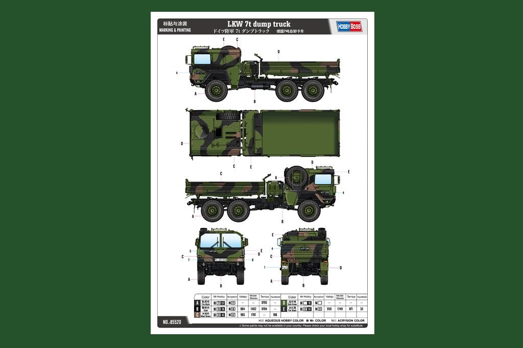 Hobby Boss 85520 LKW 7t dump truck 1/35 – image 3