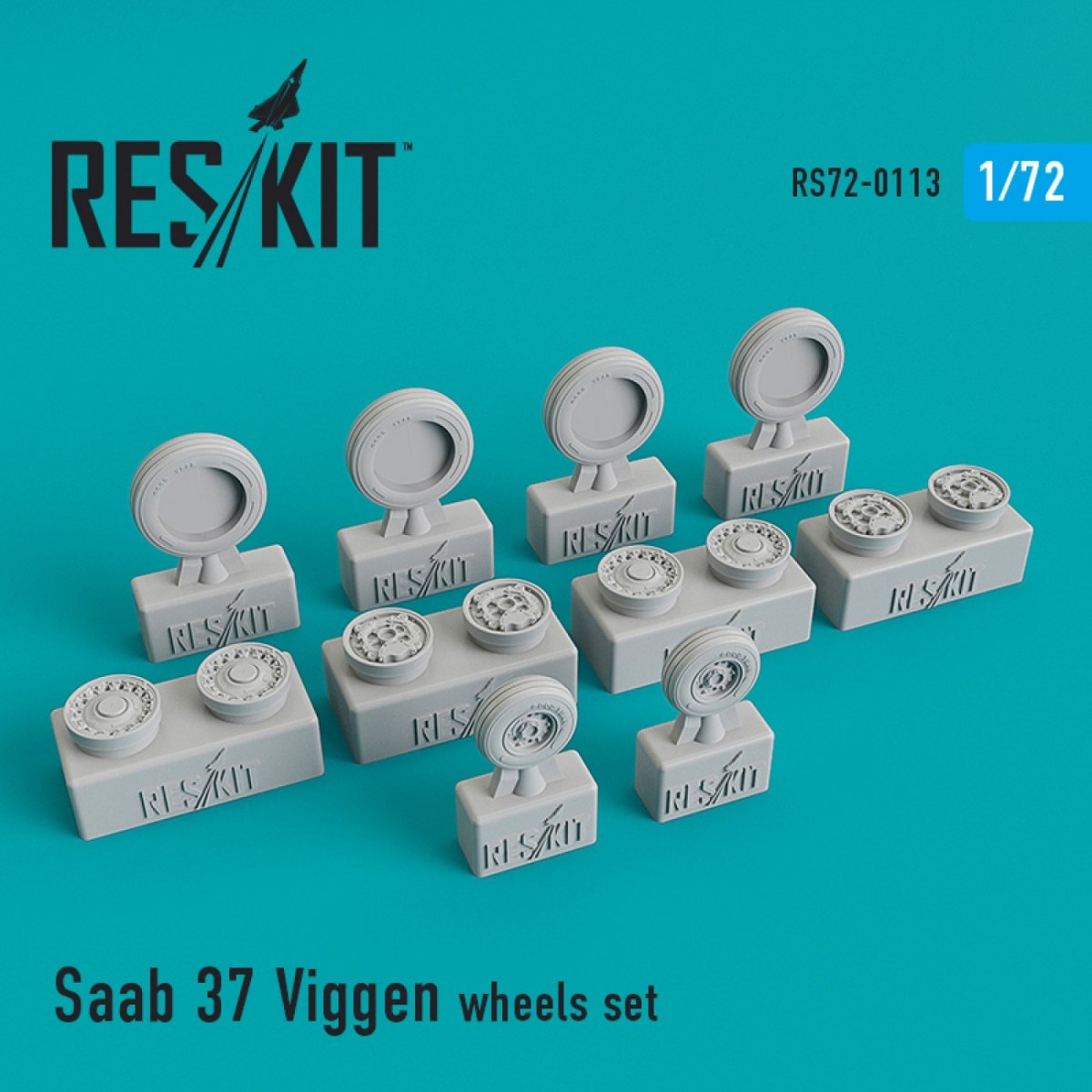 RESKIT RS72-0113 SAAB 37 "VIGGEN" WHEELS SET 1/72