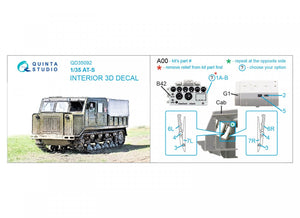 Quinta Studio QD35092 AT-S 3D-Printed &amp;amp; coloured Interior on decal paper (Trumpeter) 1/35 – immagine 2