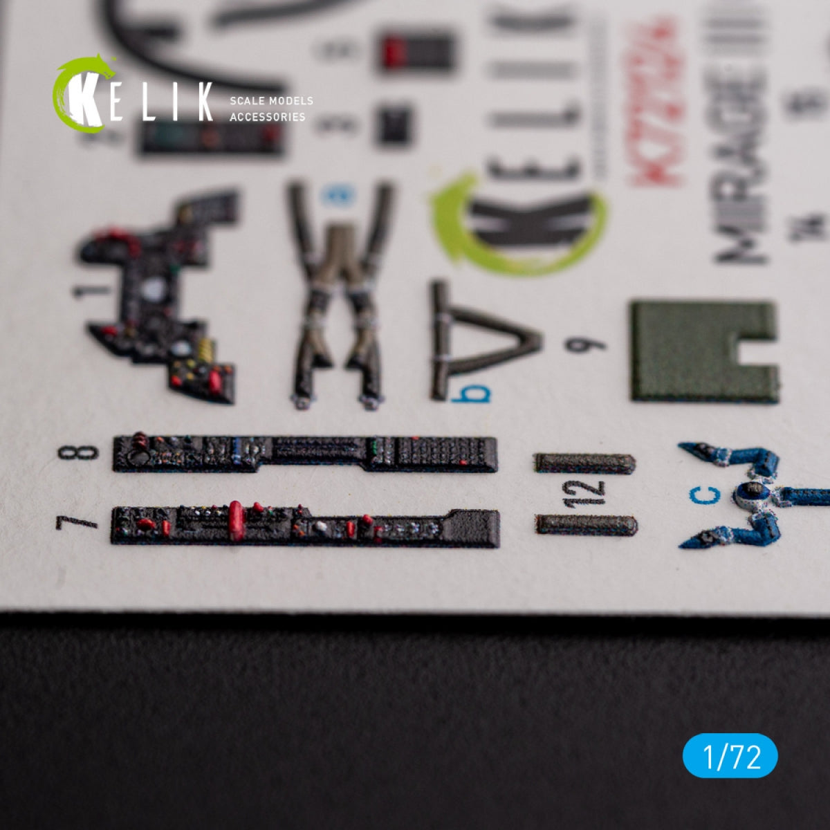 KELIK K72124 MIRAGE III CJ - interior 3D decals for SpecialHobby kit 1/72 – image 3