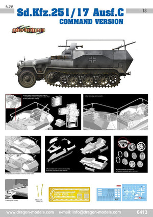 Cyber Hobby 6413 Sd.Kfz.251/17 Ausf.C Command Version 1/35 – immagine 2
