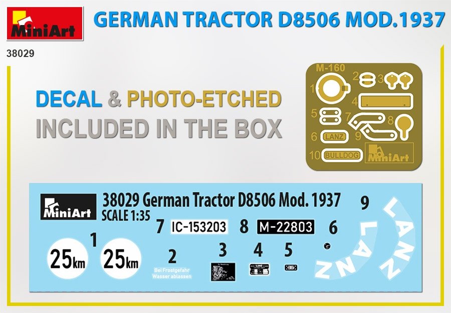 MiniArt 38029 GERMAN TRACTOR D8506 MOD. 1937 1/35 – immagine 4