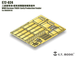 E.T. Model E72-024 WWII German TIGER I Early Production Fenders For DRAGON Kit 1/72 – imagen 2