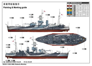 Trumpeter 05335 HMS Roberts Monitor – image 4