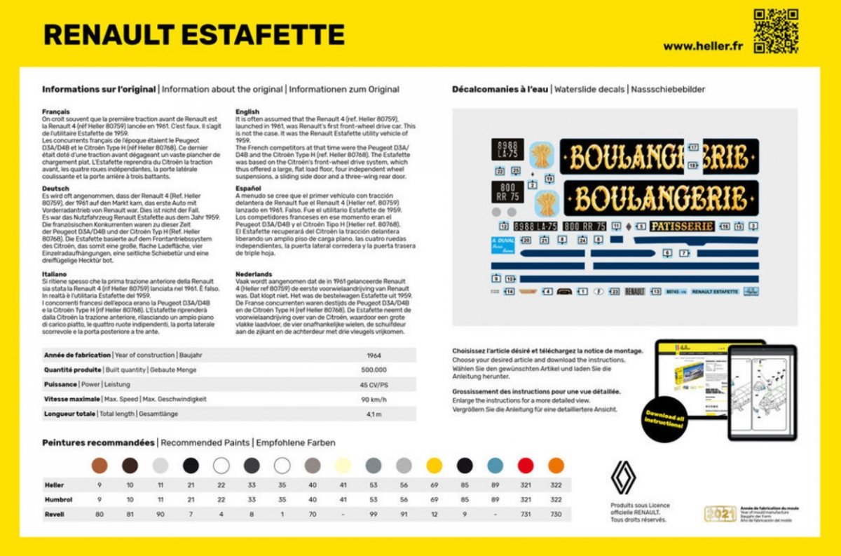 Heller 56743 Kit de Démarrage - Renault Estafette 1/24 – image 2