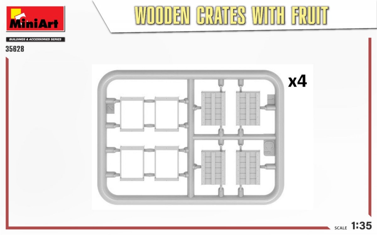 MiniArt 35628 WOODEN CRATES WITH FRUIT 1/35 – immagine 5