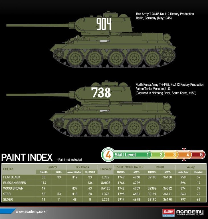 Academy 13290 T-34/85 No.112 Factory Production 1/35 – Bild 6