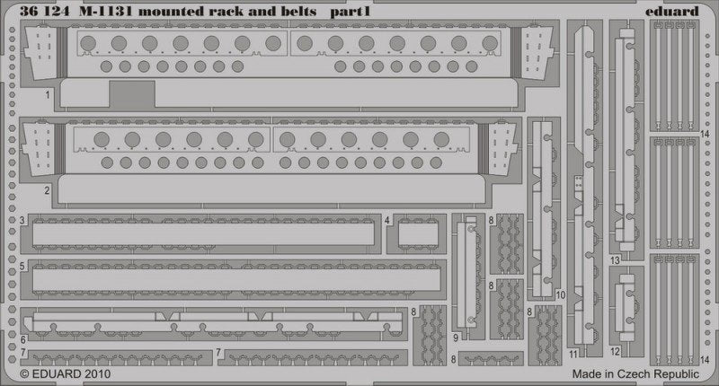 Eduard 36124 M-1131 mounted rack and belts 1/35 Trumpeter – Bild 2
