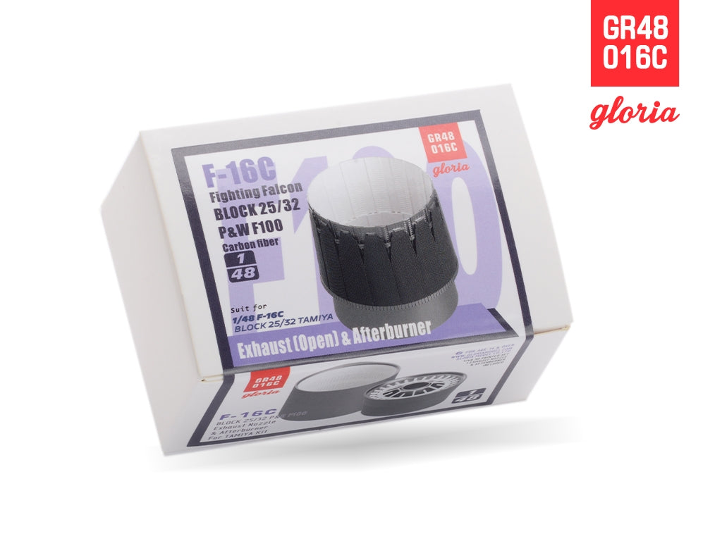 Gloria GR48016C F-16C F110-PW Carbon Fiber Exhaust Nozzle &amp;amp; Afterburner OPEN TAMIYA 1/48 – zdjęcie 3