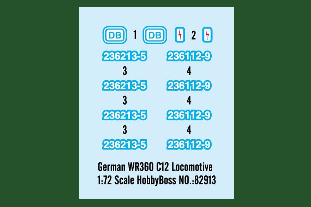 Hobby Boss 82913 German WR360 C12 Locomotive 1/72 – imagen 3