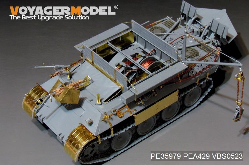 Maquette Voyager PE35979 Bergepanther Ausf.A allemand de la Seconde Guerre mondiale (type ancien, porte-outils Panther A) - Base pour TAKOM 2101 au 1/35 – image 6