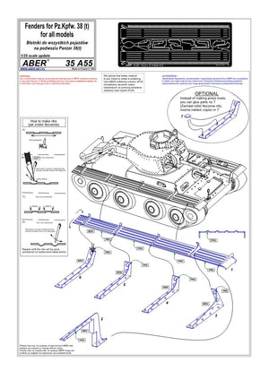 Aber 35A055 Fenders for Panzer 38 tanks (Praga) (1/35) – image 4