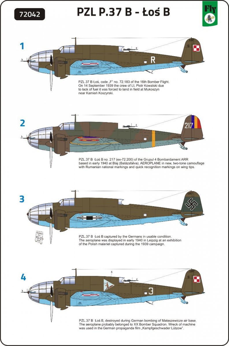 Fly 72042 PZL.37 B Łoś Polish Medium Bomber 1/72 – immagine 9