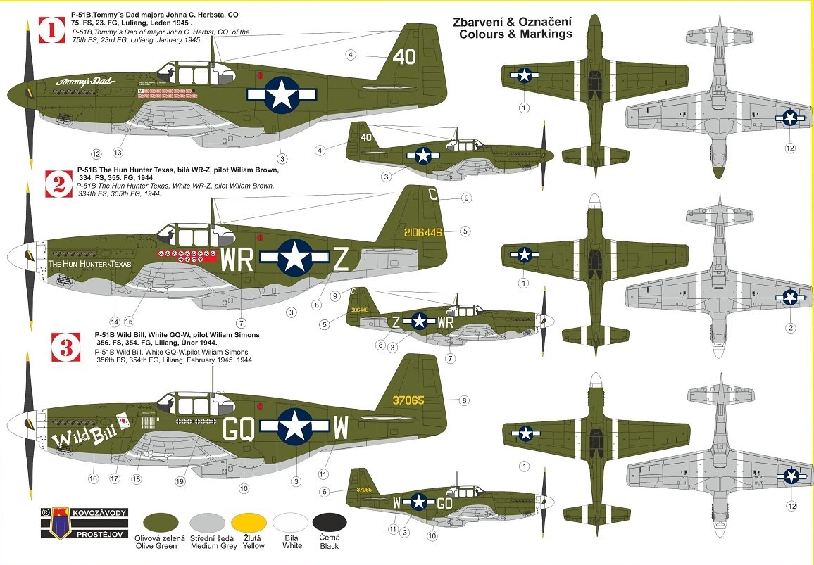 Kovozavody Prostejov KPM0245 P-51B „Mustang Aces“ 1/72 – Bild 2