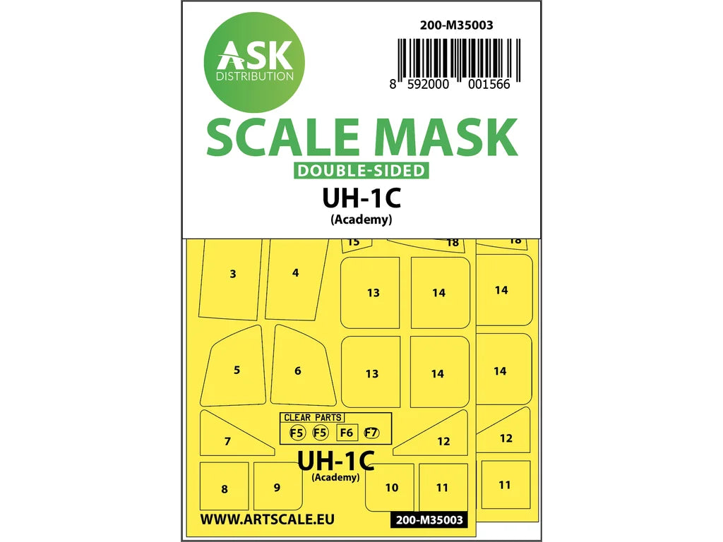 Art Scale Kit M35003 UH-1C Double-Sided Painting Mask for Academy 1/35