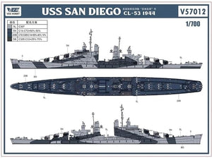 Vee Hobby E57012 USS San Diego CL-53 1944 - Deluxe Edition 1/700 – immagine 3