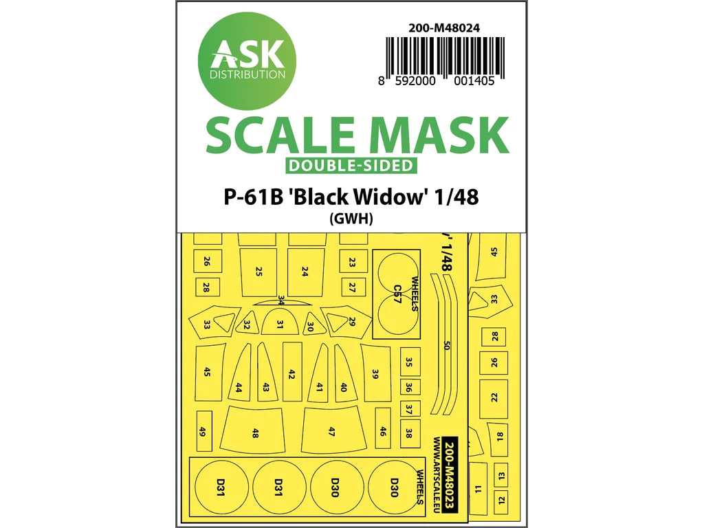 Art Scale Kit M48024 P-61 Black Widow Double-Sided GWH 1/48