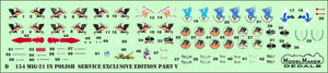 ModelMaker Decals D48154 MiG-21 in Polish service exclusive edition part V 1/48 – imagen 7