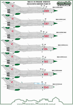ModelMaker Decals D48153 MiG-21 in Polish service exclusive edition part IV 1/48 – Bild 2
