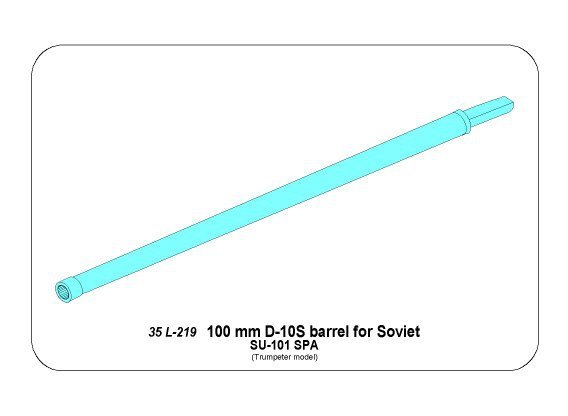 Aber 35 L-219 100 mm D-10S barrel for Soviet SU-101 1/35 – imagen 6