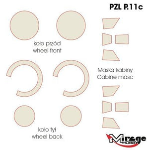 Mirage Hobby 900002 PZL P-11c Samolot myśliwski Pro Kit 1/48 – immagine 3