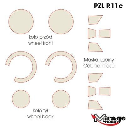 Mirage Hobby 900002 PZL P-11c Samolot myśliwski Pro Kit 1/48 – immagine 3