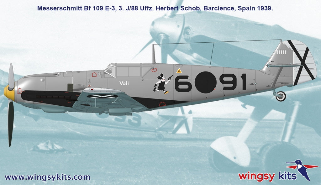 Wingsy Kits D5-09 MESSERSCHMITT Bf 109 E-1 and E-3 Legion Condor 1/48 – Bild 12